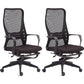 Contemporary Adjustable Microfiber Office Chair Task High Back Chair Black 2 Piece Set Clearhalo 'furn' 'furn_office_chair' 'Furniture' 'Office Chairs' 'Office Furniture' 'office_chair' 5870019