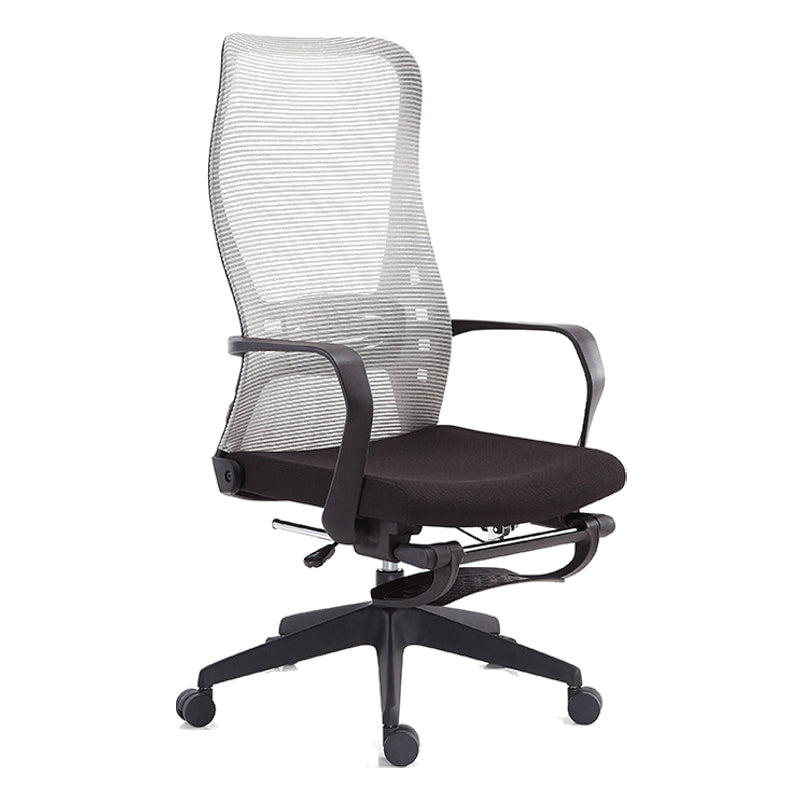 Contemporary Adjustable Microfiber Office Chair Task High Back Chair White 1 Piece Clearhalo 'furn' 'furn_office_chair' 'Furniture' 'Office Chairs' 'Office Furniture' 'office_chair' 5870027