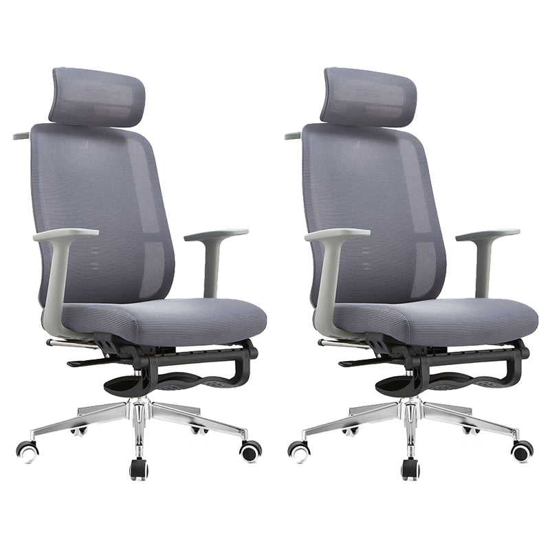 Adjustable Office Chair Contemporary High Back Adjustable Arms Desk Chair Grey 2 Piece Set Clearhalo 'furn' 'furn_office_chair' 'Furniture' 'Office Chairs' 'Office Furniture' 'office_chair' 5870055