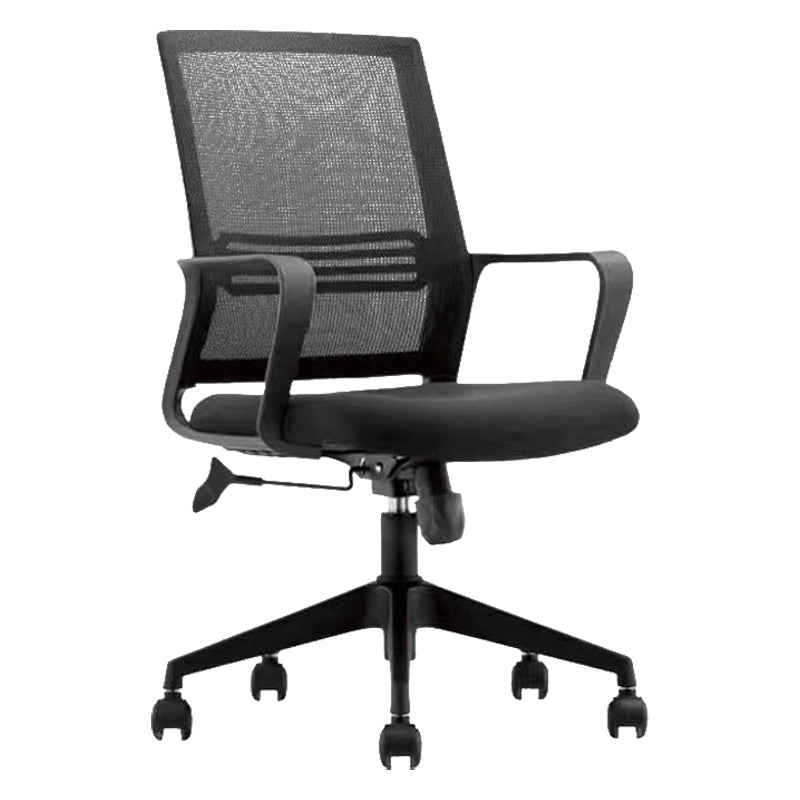 Contemporary High Back Office Chair Black Task Microfiber Chair 1 Piece Clearhalo 'furn' 'furn_office_chair' 'Furniture' 'Office Chairs' 'Office Furniture' 'office_chair' 5870067