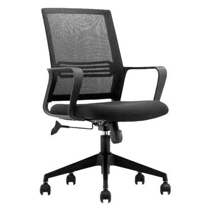 Contemporary High Back Office Chair Black Task Microfiber Chair 1 Piece Clearhalo 'furn' 'furn_office_chair' 'Furniture' 'Office Chairs' 'Office Furniture' 'office_chair' 5870067