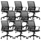 Contemporary High Back Office Chair Black Task Microfiber Chair 8 Piece Set Clearhalo 'furn' 'furn_office_chair' 'Furniture' 'Office Chairs' 'Office Furniture' 'office_chair' 5870074