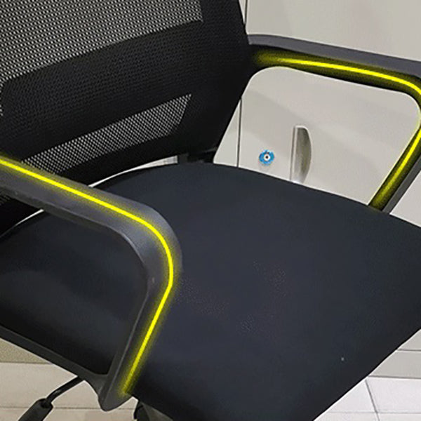 Contemporary High Back Office Chair Black Task Microfiber Chair Clearhalo 'furn' 'furn_office_chair' 'Furniture' 'Office Chairs' 'Office Furniture' 'office_chair' 5870081