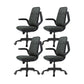 Contemporary Office Chair Mid-Back Tilt Mechanism Desk Chair Black 4 Piece Set Clearhalo 'furn' 'furn_office_chair' 'Furniture' 'Office Chairs' 'Office Furniture' 'office_chair' 5870088