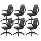 Contemporary Office Chair Mid-Back Tilt Mechanism Desk Chair Black 6 Piece Set Clearhalo 'furn' 'furn_office_chair' 'Furniture' 'Office Chairs' 'Office Furniture' 'office_chair' 5870090