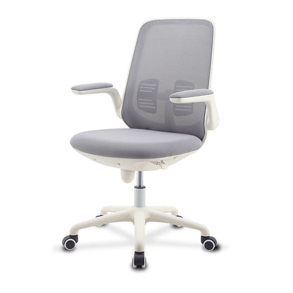 Contemporary Office Chair Mid-Back Tilt Mechanism Desk Chair Light Gray 1 Piece Clearhalo 'furn' 'furn_office_chair' 'Furniture' 'Office Chairs' 'Office Furniture' 'office_chair' 5870094