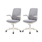 Contemporary Office Chair Mid-Back Tilt Mechanism Desk Chair Light Gray 2 Piece Set Clearhalo 'furn' 'furn_office_chair' 'Furniture' 'Office Chairs' 'Office Furniture' 'office_chair' 5870096