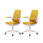 Contemporary Office Chair Mid-Back Tilt Mechanism Desk Chair Yellow 2 Piece Set Clearhalo 'furn' 'furn_office_chair' 'Furniture' 'Office Chairs' 'Office Furniture' 'office_chair' 5870104