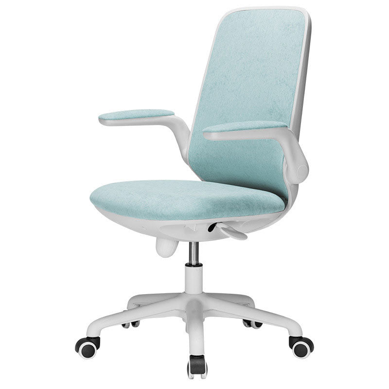 Contemporary Office Chair Mid-Back Tilt Mechanism Desk Chair Blue 1 Piece Clearhalo 'furn' 'furn_office_chair' 'Furniture' 'Office Chairs' 'Office Furniture' 'office_chair' 5870108