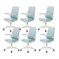 Contemporary Office Chair Mid-Back Tilt Mechanism Desk Chair Blue 6 Piece Set Clearhalo 'furn' 'furn_office_chair' 'Furniture' 'Office Chairs' 'Office Furniture' 'office_chair' 5870111