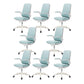 Contemporary Office Chair Mid-Back Tilt Mechanism Desk Chair Blue 8 Piece Set Clearhalo 'furn' 'furn_office_chair' 'Furniture' 'Office Chairs' 'Office Furniture' 'office_chair' 5870112