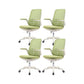 Contemporary Office Chair Mid-Back Tilt Mechanism Desk Chair Light Green 4 Piece Set Clearhalo 'furn' 'furn_office_chair' 'Furniture' 'Office Chairs' 'Office Furniture' 'office_chair' 5870114