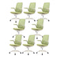 Contemporary Office Chair Mid-Back Tilt Mechanism Desk Chair Light Green 8 Piece Set Clearhalo 'furn' 'furn_office_chair' 'Furniture' 'Office Chairs' 'Office Furniture' 'office_chair' 5870116