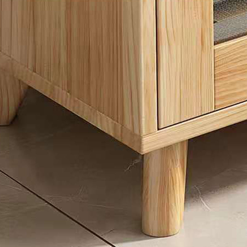 Libreria geometrica in stile moderno naturale libreria in legno massello con ripiani rettangolari