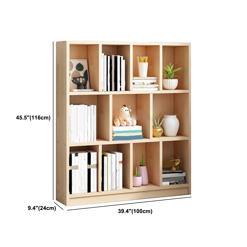 Contemporary Shelf Bookcase Wooden Closed Back Bookshelf for Home Clearhalo 'Bookcases' 'furn' 'furn_bookcases' 'Furniture' 'Office Furniture' 5870183