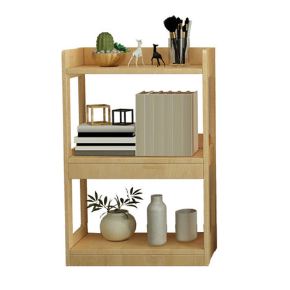Open Shelf Storage and Display Shelves Bookcase Modern Wooden Bookshelf for Living Room 23.6"L x 11.0"W x 37.4"H Natural Clearhalo 'Bookcases' 'furn' 'furn_bookcases' 'Furniture' 'Office Furniture' 5870302