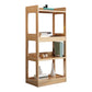 Open Shelf Storage and Display Shelves Bookcase Modern Wooden Bookshelf for Living Room 23.6"L x 11.0"W x 49.8"H Natural Clearhalo 'Bookcases' 'furn' 'furn_bookcases' 'Furniture' 'Office Furniture' 5870303