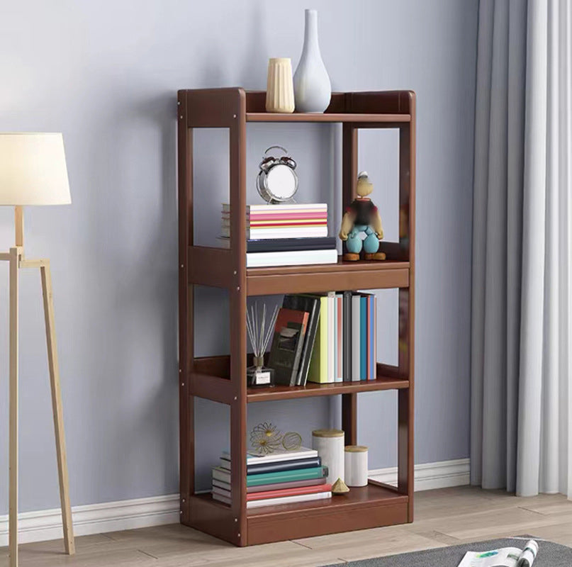Open Shelf Storage and Display Shelves Bookcase Modern Wooden Bookshelf for Living Room 23.6"L x 11.0"W x 49.8"H Walnut Clearhalo 'Bookcases' 'furn' 'furn_bookcases' 'Furniture' 'Office Furniture' 5870309