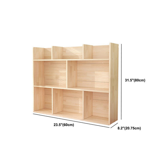 Mitte des Jahrhunderts modernes natürliches Bücherregal Holzstandard mit geschlossenem Rücken