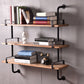 7.9" W Pine Bookcase Wall Mounted Modern Horizontal Book Shelf