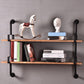 7.9" W Pine Bookcase Wall Mounted Modern Horizontal Book Shelf