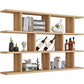 3-Shelf Modern and Contemporary Wood Bookcase Wall Mounted Book Shelf for Living Room