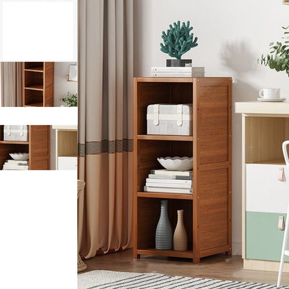 Moderne solide bamboe boekenkast stapelbare boekenplank voor thuiskantoor