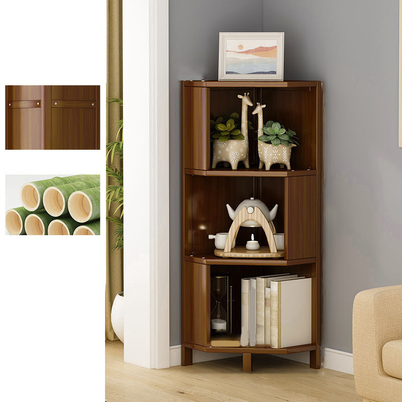 Moderne solide bamboe boekenkast stapelbare boekenplank voor thuiskantoor