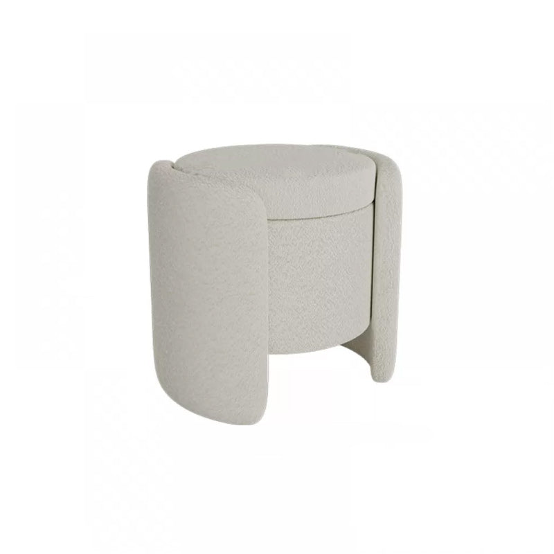 Modern Flip Top Bench Faux Leather Solid Color Bench for Bedroom 19"L x 16"W x 17"H Off-White Clearhalo 'Benches' 'Chairs & Seating' 'furn' 'furn_benches' 'Furniture' 'Living Room Furniture' 5870523