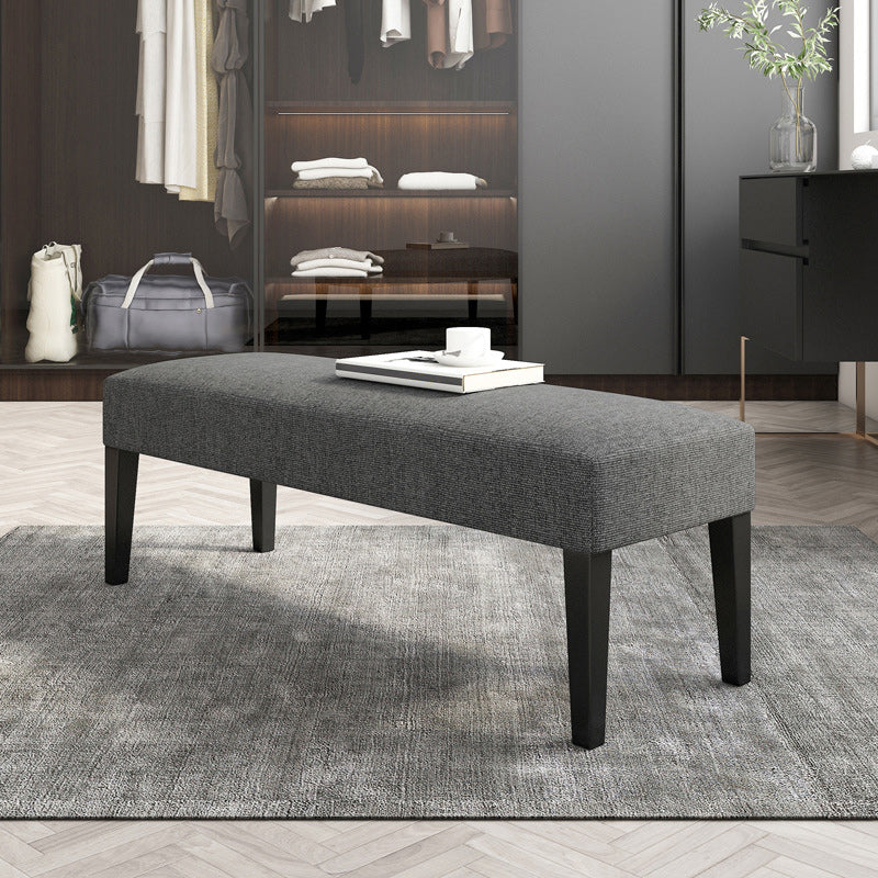 15.7" W Modern Manufactured Wood Bench Cushioned Seating Bench Grey Clearhalo 'Benches' 'Chairs & Seating' 'furn' 'furn_benches' 'Furniture' 'Living Room Furniture' 5870526