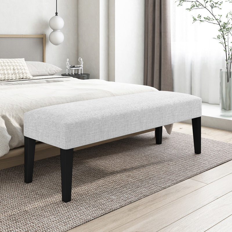 15.7" W Modern Manufactured Wood Bench Cushioned Seating Bench White Clearhalo 'Benches' 'Chairs & Seating' 'furn' 'furn_benches' 'Furniture' 'Living Room Furniture' 5870529