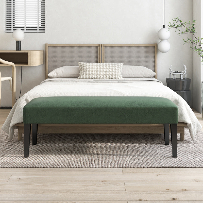 15.7" W Modern Manufactured Wood Bench Cushioned Seating Bench Army Green Clearhalo 'Benches' 'Chairs & Seating' 'furn' 'furn_benches' 'Furniture' 'Living Room Furniture' 5870537