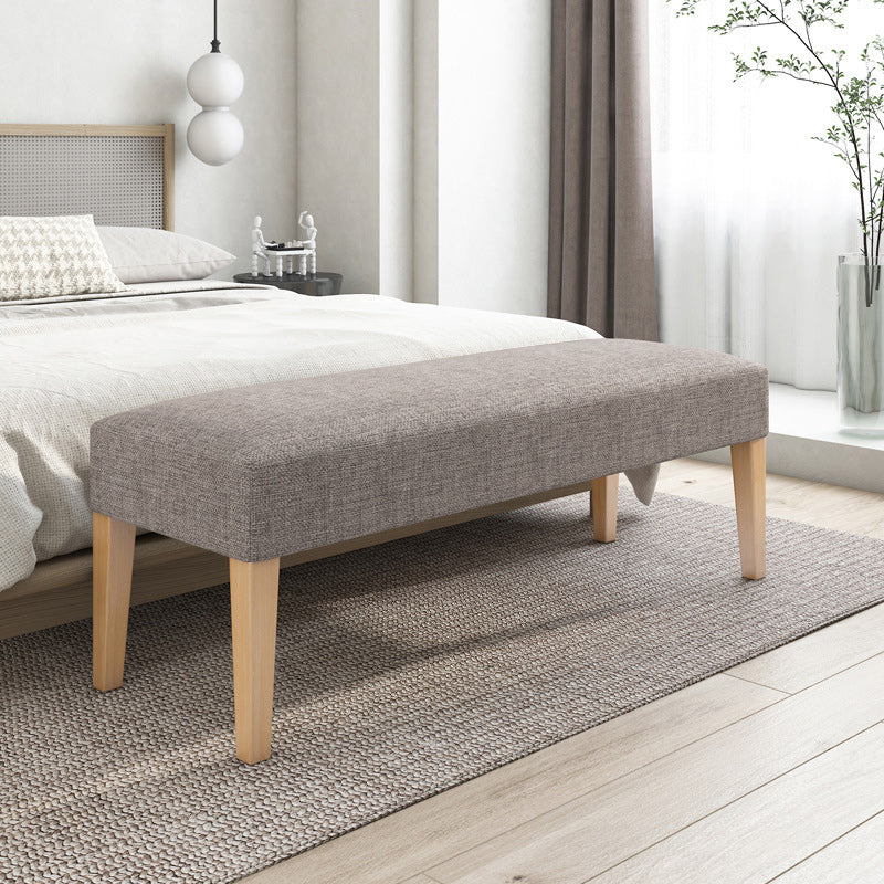 15.7" W Modern Manufactured Wood Bench Cushioned Seating Bench Light Khaki Clearhalo 'Benches' 'Chairs & Seating' 'furn' 'furn_benches' 'Furniture' 'Living Room Furniture' 5870539