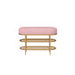 13.78" W 17.71" H Glam Entryway Bench Foam Bench with 2 Shelves 24"L x 14"W x 18"H Rose Bloom Clearhalo 'Benches' 'Chairs & Seating' 'furn' 'furn_benches' 'Furniture' 'Living Room Furniture' 5870562