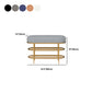 13.78" W 17.71" H Glam Entryway Bench Foam Bench with 2 Shelves Clearhalo 'Benches' 'Chairs & Seating' 'furn' 'furn_benches' 'Furniture' 'Living Room Furniture' 5870563