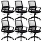 Contemporary Arm Chair Fixed Arms No Distressing Black Office Chair 6 Piece Set Casters Included Clearhalo 'furn' 'furn_office_chair' 'Furniture' 'Office Chairs' 'Office Furniture' 'office_chair' 5870573
