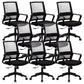 Contemporary Arm Chair Fixed Arms No Distressing Black Office Chair 8 Piece Set Casters Included Clearhalo 'furn' 'furn_office_chair' 'Furniture' 'Office Chairs' 'Office Furniture' 'office_chair' 5870575