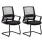 Contemporary Arm Chair Fixed Arms No Distressing Black Office Chair 2 Piece Set Casters Not Included Clearhalo 'furn' 'furn_office_chair' 'Furniture' 'Office Chairs' 'Office Furniture' 'office_chair' 5870578