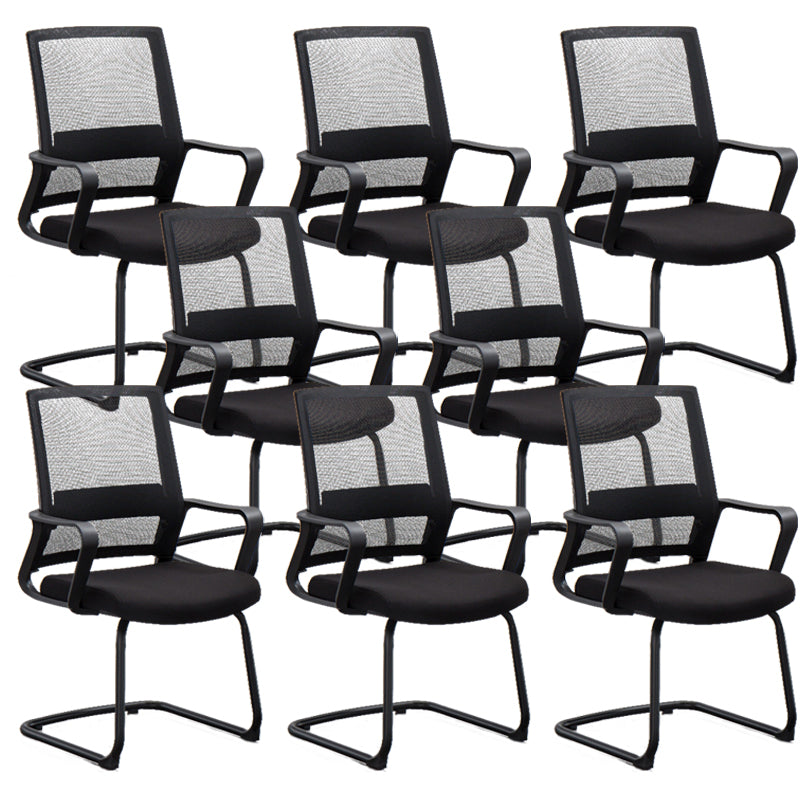 Contemporary Arm Chair Fixed Arms No Distressing Black Office Chair 8 Piece Set Casters Not Included Clearhalo 'furn' 'furn_office_chair' 'Furniture' 'Office Chairs' 'Office Furniture' 'office_chair' 5870584
