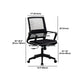 Contemporary Arm Chair Fixed Arms No Distressing Black Office Chair Clearhalo 'furn' 'furn_office_chair' 'Furniture' 'Office Chairs' 'Office Furniture' 'office_chair' 5870586