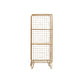 Libreria in acciaio con ripiani da 12 "W Gold Chiusure Back Bookcase per soggiorno
