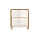 Libreria in acciaio con ripiani da 12 "W Gold Chiusure Back Bookcase per soggiorno