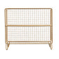 Libreria in acciaio con ripiani da 12 "W Gold Chiusure Back Bookcase per soggiorno