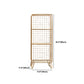 Libreria in acciaio con ripiani da 12 "W Gold Chiusure Back Bookcase per soggiorno