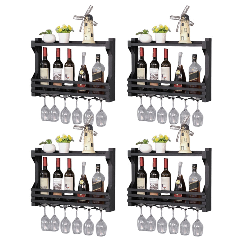 鉄の壁に取り付けられたモダンワインラックワインワインラックは茶色で保管されています