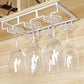 Metal Hanging Glass & Stemware Holder Industrial Single Rail Glass Rack