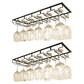 Metal Hanging Glass & Stemware Holder Industrial Single Rail Glass Rack