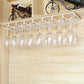 Metal Hanging Glass & Stemware Holder Industrial Single Rail Glass Rack