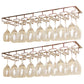 Metal Hanging Glass & Stemware Holder Industrial Single Rail Glass Rack