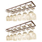 Metal Hanging Glass & Stemware Holder Industrial Single Rail Glass Rack